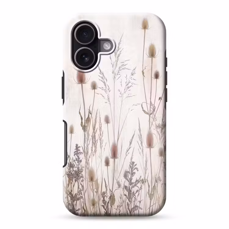 Weidebloemen - Design - Sepia Toughcase MagSafe Apple iPhone 17 klein -3d