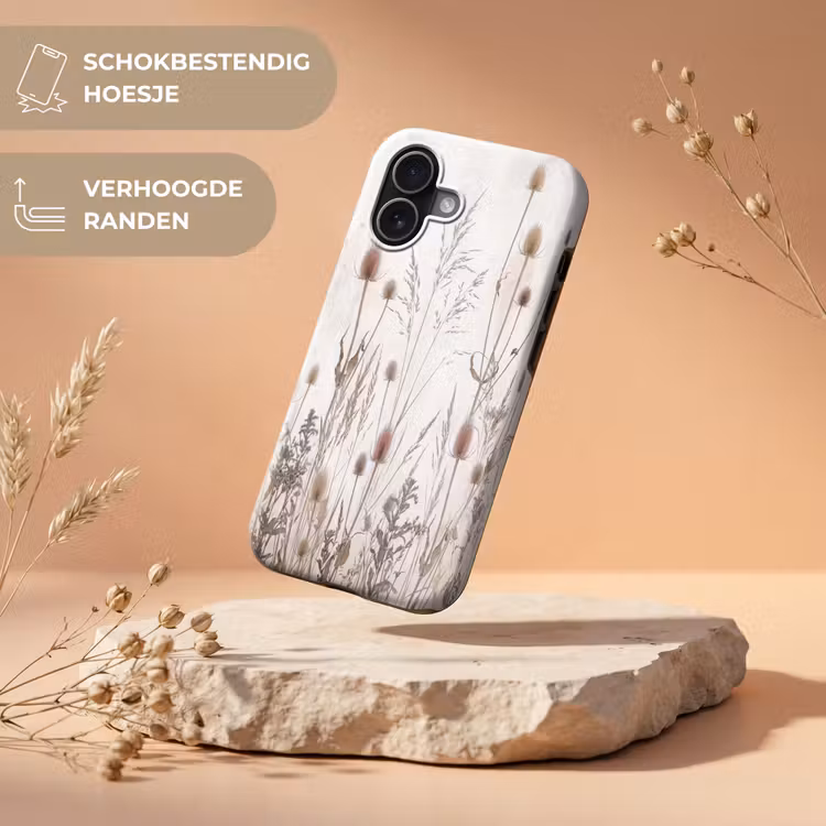 Weidebloemen - Design - Sepia Toughcase MagSafe Apple iPhone 17 klein -USP_RandenV_NL
