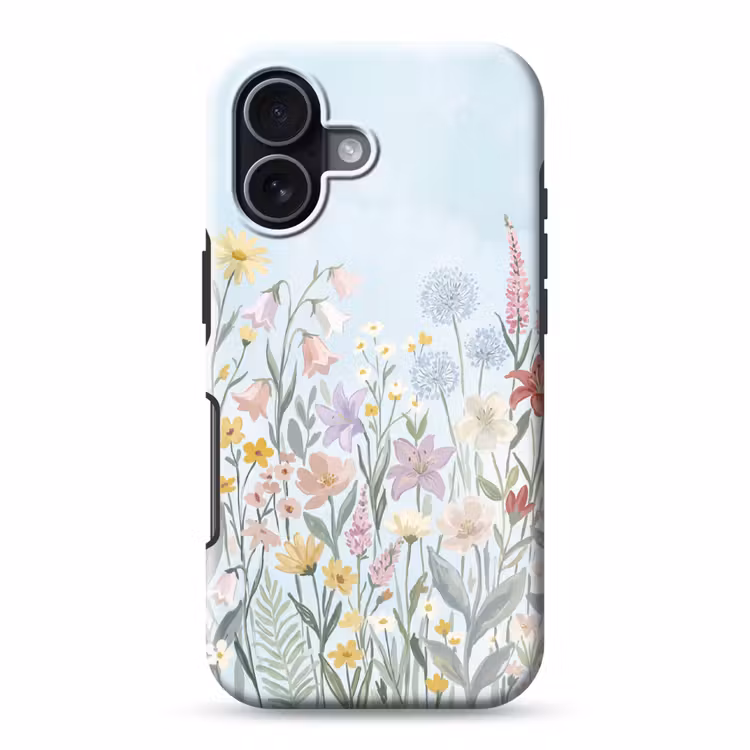 Weidebloemen - Illustratie - Kleurrijk Toughcase MagSafe Apple iPhone 17 klein -3d