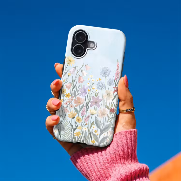 Weidebloemen - Illustratie - Kleurrijk Toughcase MagSafe Apple iPhone 17 klein -Sfeer1V