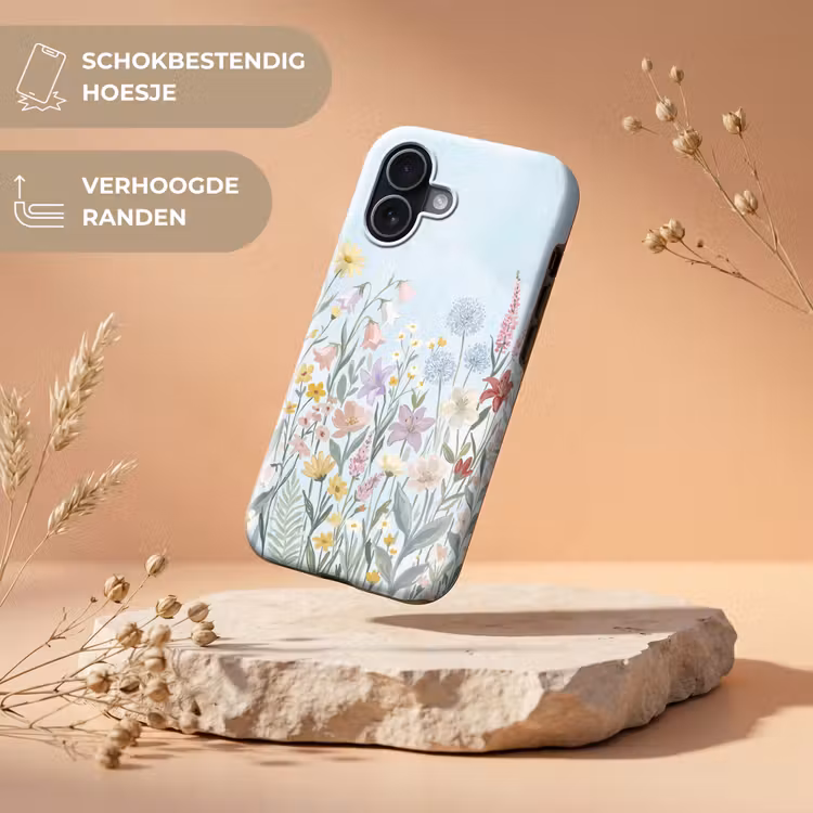 Weidebloemen - Illustratie - Kleurrijk Toughcase MagSafe Apple iPhone 17 klein -USP_RandenV_NL