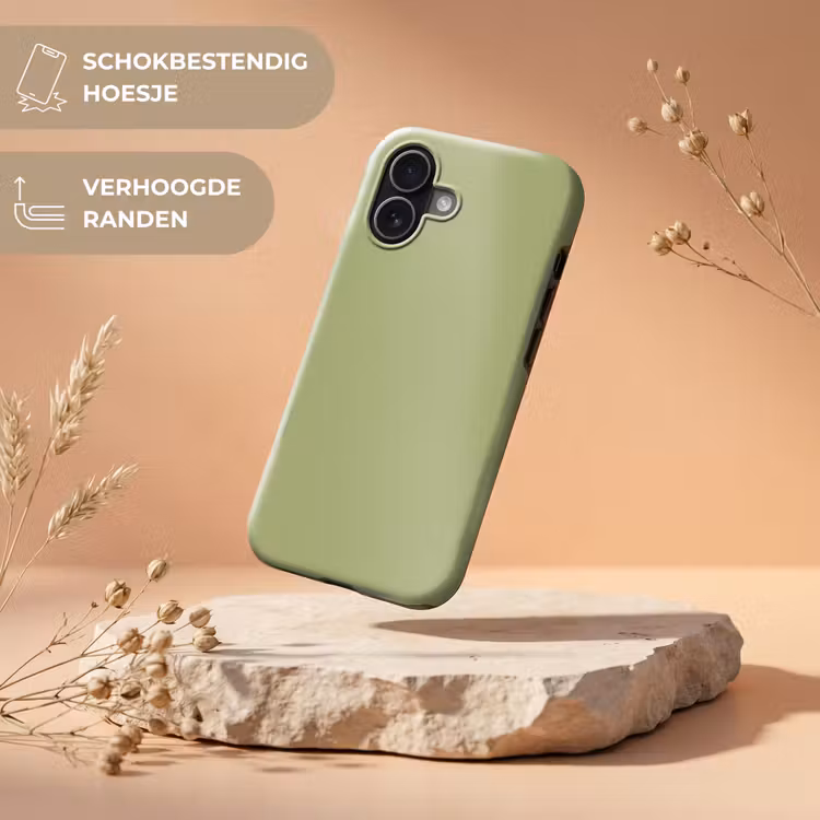 Whispering - Sage - Groen Toughcase MagSafe Apple iPhone 17 klein 1017 -USP_RandenV_NL