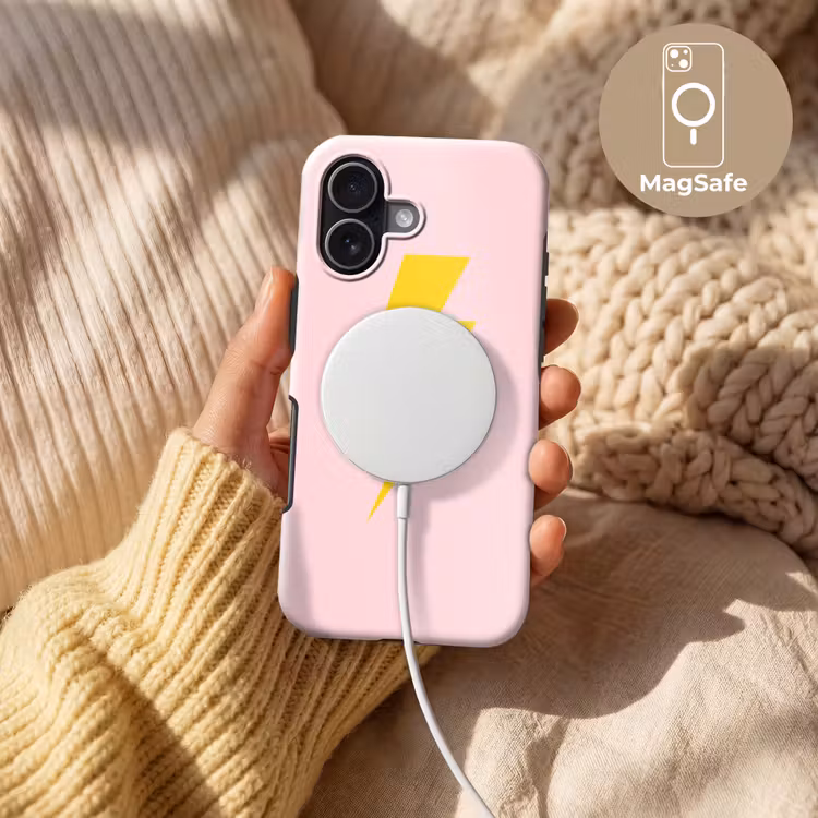 Why not - Bliksem - Roze Toughcase MagSafe Apple iPhone 17 klein -USP_MagsafeV