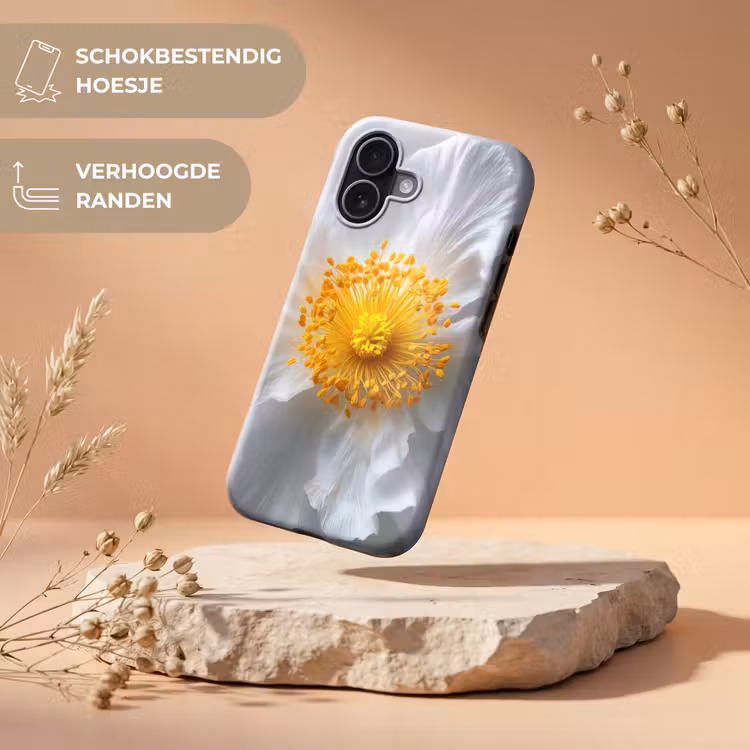 Wit - Bloem - Elegant Toughcase MagSafe Apple iPhone 17 klein -USP_RandenV_NL