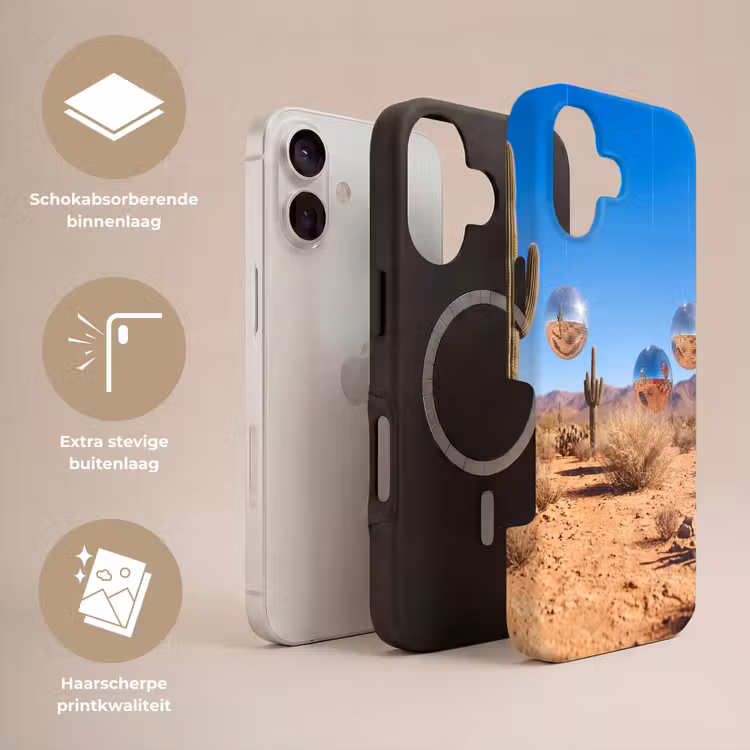 Telefoonhoesje Toughcase - Woestijn - Spiegelbal - Kunst - Woestijn - Spiegelbal - Kunst Toughcase MagSafe Apple iPhone 17 klein
