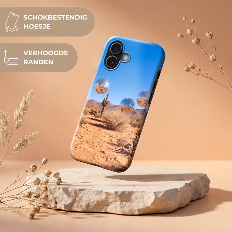 Telefoonhoesje Toughcase - Woestijn - Spiegelbal - Kunst - Woestijn - Spiegelbal - Kunst Toughcase MagSafe Apple iPhone 17 klein
