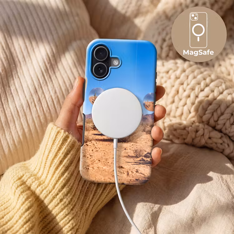 Telefoonhoesje Toughcase - Woestijn - Spiegelbal - Kunst - Woestijn - Spiegelbal - Kunst Toughcase MagSafe Apple iPhone 17 klein