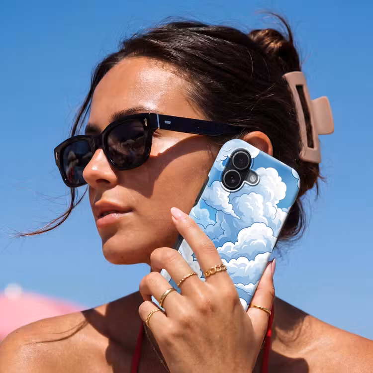 Wolken - Hemel - Abstract - Wit Toughcase MagSafe Apple iPhone 17 klein -Sfeer2V
