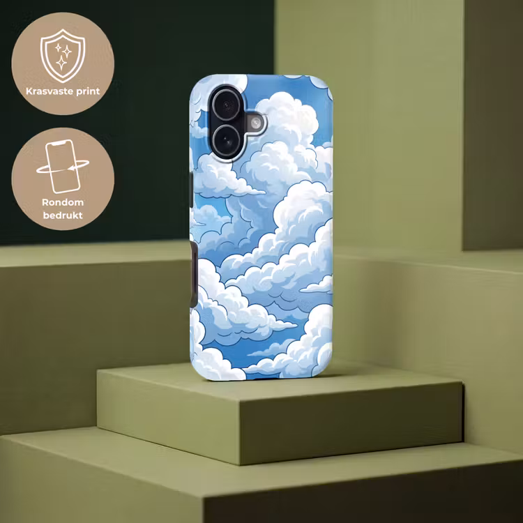 Wolken - Hemel - Abstract - Wit Toughcase MagSafe Apple iPhone 17 klein -USP_PrintM_NL