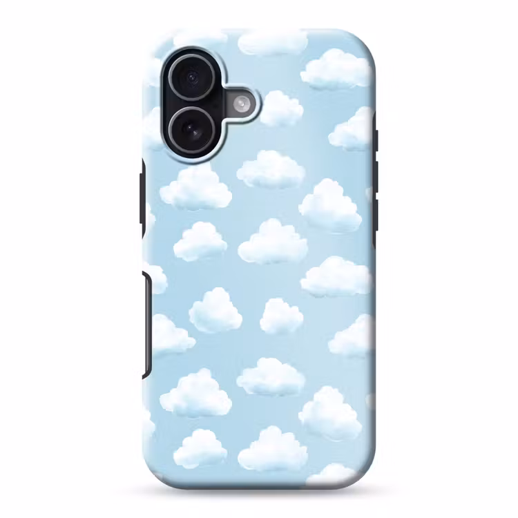 Wolken - Illustratie - Blauw Toughcase MagSafe Apple iPhone 17 klein 1017 -3d