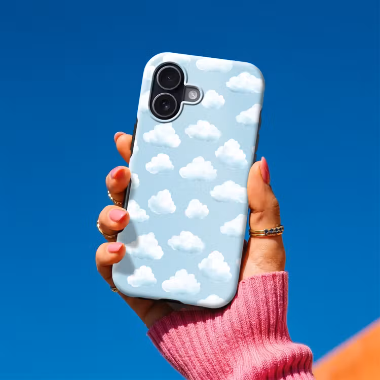 Wolken - Illustratie - Blauw Toughcase MagSafe Apple iPhone 17 klein 1017 -Sfeer1V