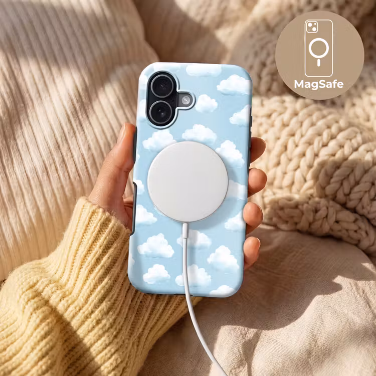 Wolken - Illustratie - Blauw Toughcase MagSafe Apple iPhone 17 klein 1017 -USP_MagsafeV