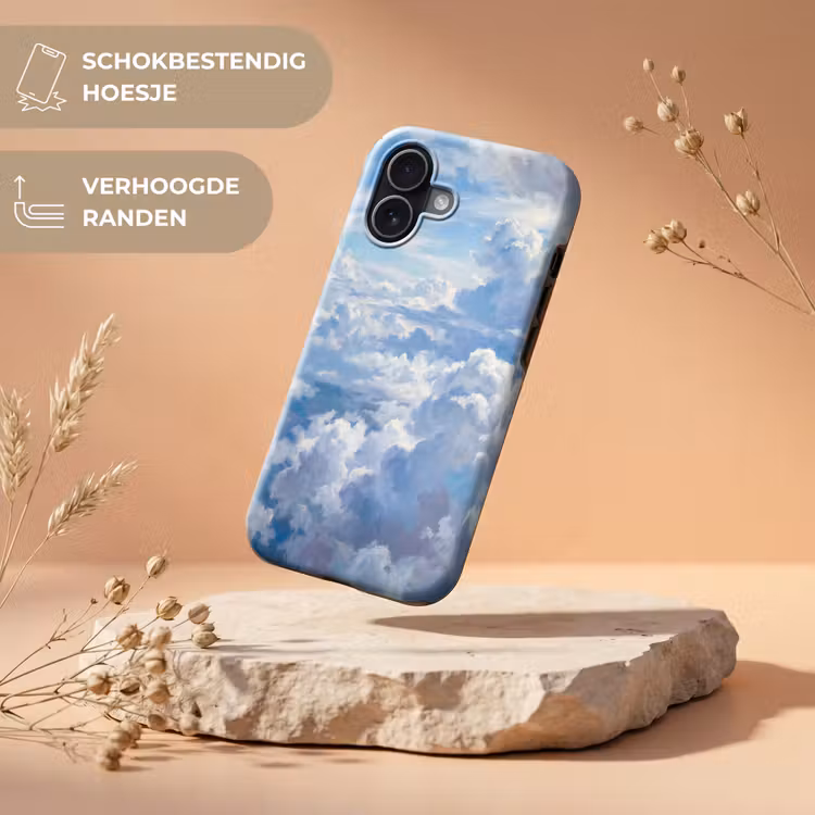 Wolken - Lucht - Natuur - Abstract - Blauw Toughcase MagSafe Apple iPhone 17 klein -USP_RandenV_NL