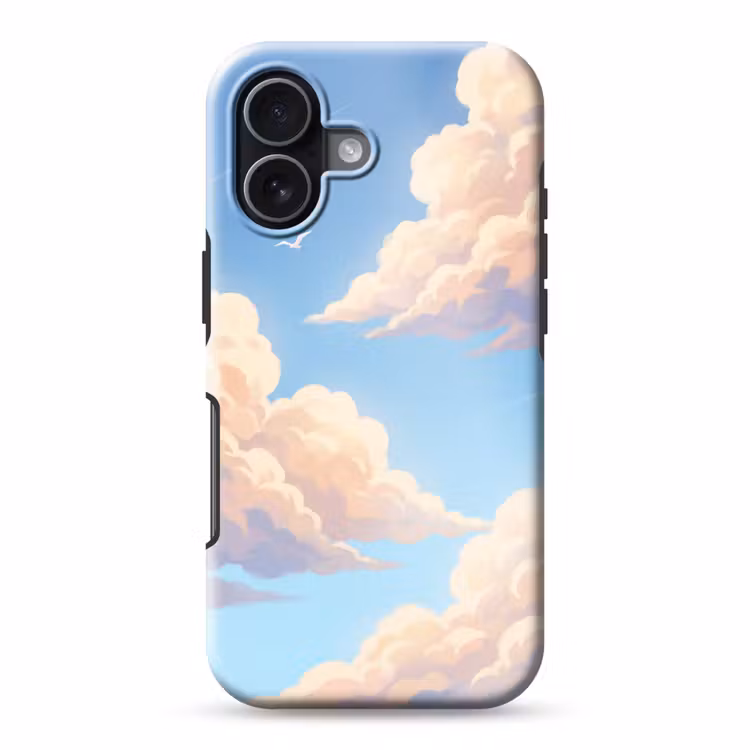 Wolken - Lucht - Natuur - Blauw Toughcase MagSafe Apple iPhone 17 klein -3d