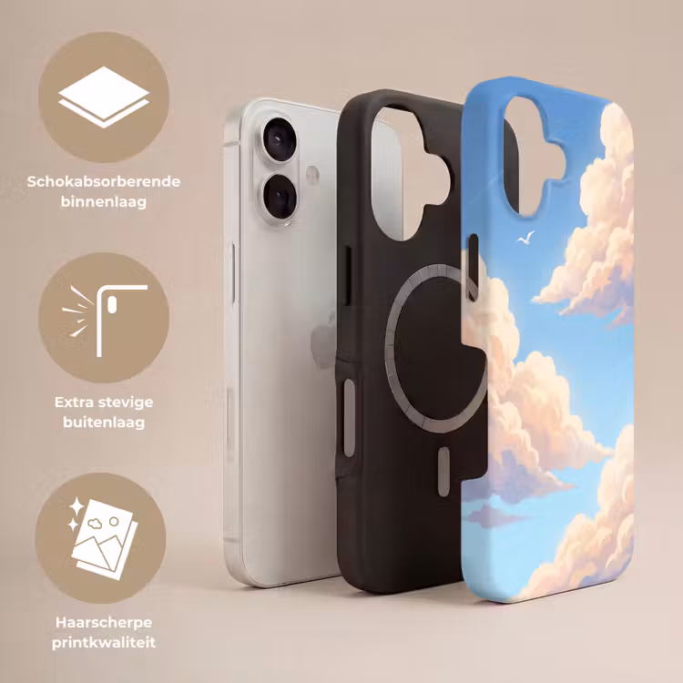 Wolken - Lucht - Natuur - Blauw Toughcase MagSafe Apple iPhone 17 klein -USP_Lagen_NL