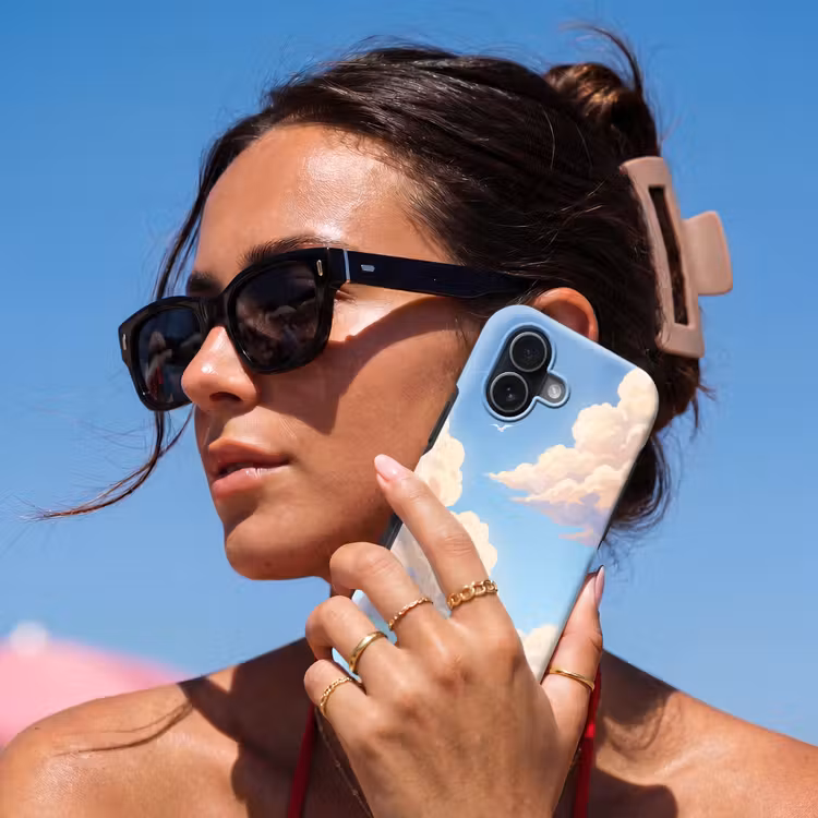 Wolken - Lucht - Natuur - Blauw Toughcase MagSafe Apple iPhone 17 klein -Sfeer2V