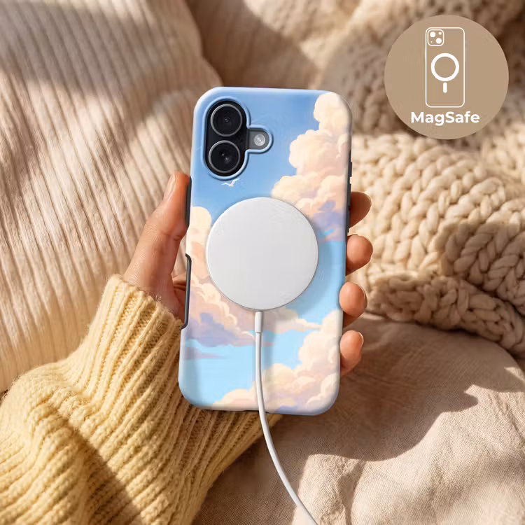 Wolken - Lucht - Natuur - Blauw Toughcase MagSafe Apple iPhone 17 klein -USP_MagsafeV