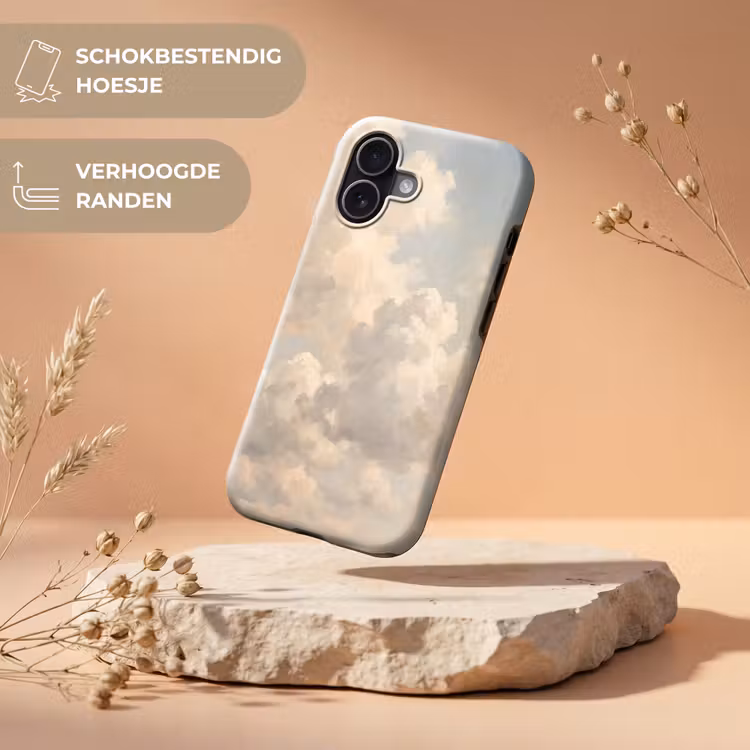 Wolken - Zacht - Natuur - Klassiek - Beige Toughcase MagSafe Apple iPhone 17 klein -USP_RandenV_NL