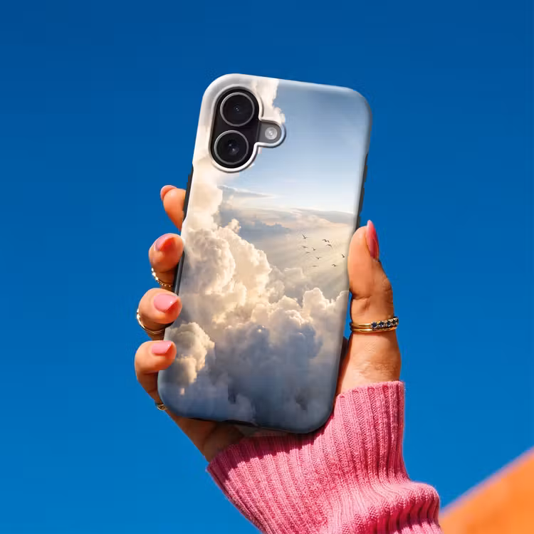 Wolken - Zonnestralen - Natuur - Wit Toughcase MagSafe Apple iPhone 17 klein -Sfeer1V