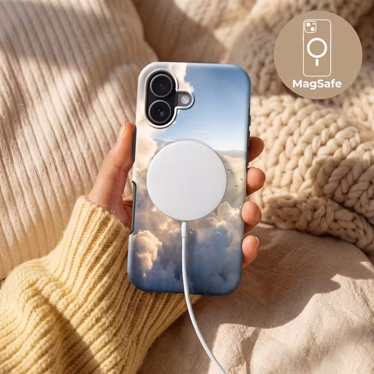 Wolken - Zonnestralen - Natuur - Wit Toughcase MagSafe Apple iPhone 17 klein -USP_MagsafeV