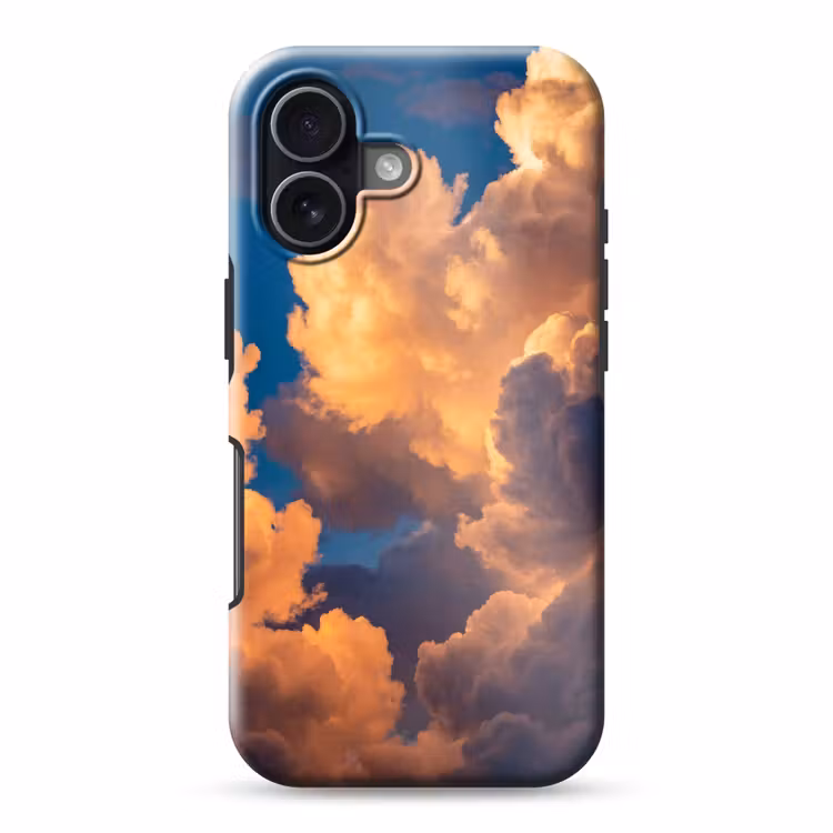 Wolken - Zonsondergang - Natuur - Oranje - Blauw Toughcase MagSafe Apple iPhone 17 klein -3d