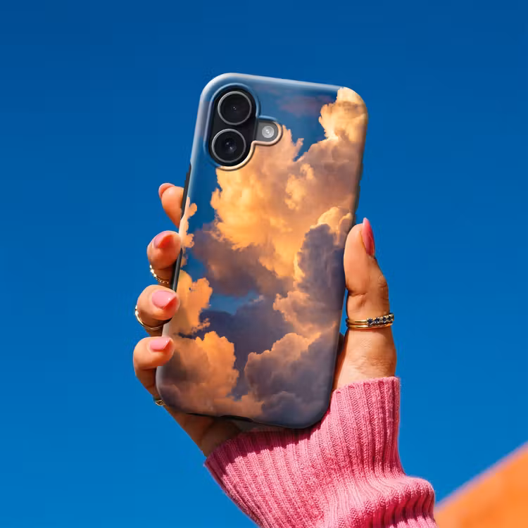 Wolken - Zonsondergang - Natuur - Oranje - Blauw Toughcase MagSafe Apple iPhone 17 klein -Sfeer1V