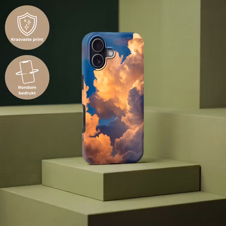 Wolken - Zonsondergang - Natuur - Oranje - Blauw Toughcase MagSafe Apple iPhone 17 klein -USP_PrintM_NL