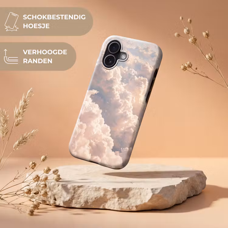 Wolken - Zonsondergang - Natuur - Pastel - Roze Toughcase MagSafe Apple iPhone 17 klein -USP_RandenV_NL