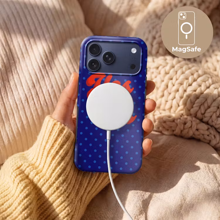 Yes fun - Rood - Blauw - Stippen Toughcase MagSafe Apple iPhone 17 Pro Max klein -USP_MagsafeV