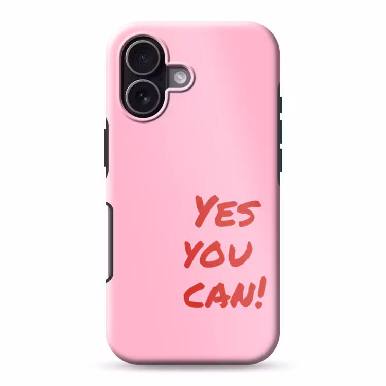 Yes you can do it - Rood - Roze Toughcase MagSafe Apple iPhone 17 klein -3d