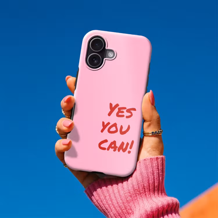 Yes you can do it - Rood - Roze Toughcase MagSafe Apple iPhone 17 klein -Sfeer1V
