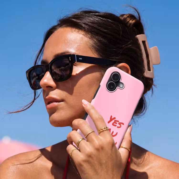 Yes you can do it - Rood - Roze Toughcase MagSafe Apple iPhone 17 klein -Sfeer2V