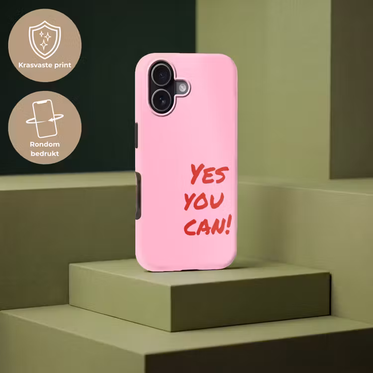 Yes you can do it - Rood - Roze Toughcase MagSafe Apple iPhone 17 klein -USP_PrintM_NL