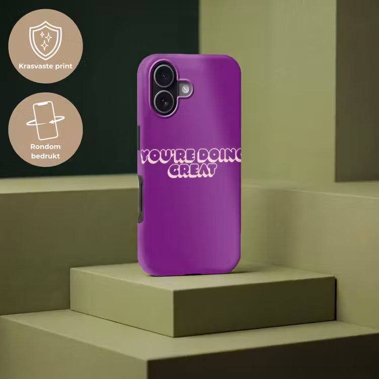 You're doing great - Paars - Bubble letters Toughcase MagSafe Apple iPhone 17 klein -USP_PrintM_NL
