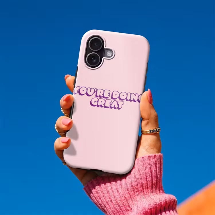 You're doing great - roze - 3D Toughcase MagSafe Apple iPhone 17 klein -Sfeer1V