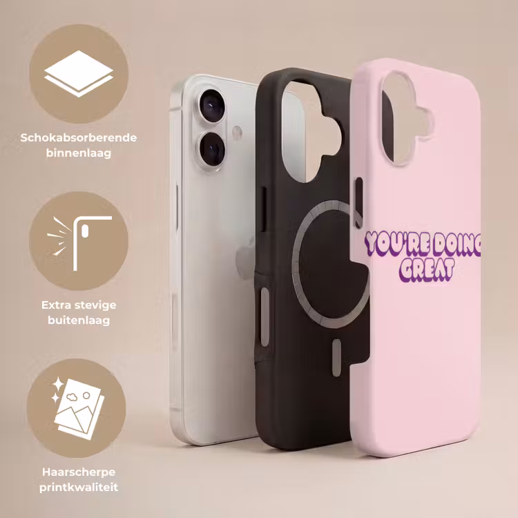 You're doing great - roze - 3D Toughcase MagSafe Apple iPhone 17 klein -USP_Lagen_NL