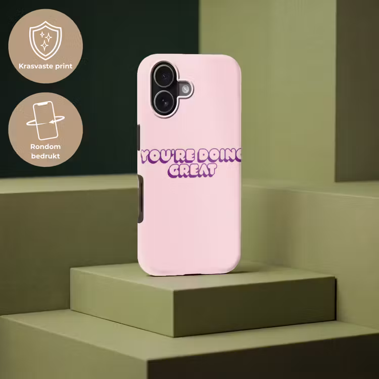 You're doing great - roze - 3D Toughcase MagSafe Apple iPhone 17 klein -USP_PrintM_NL