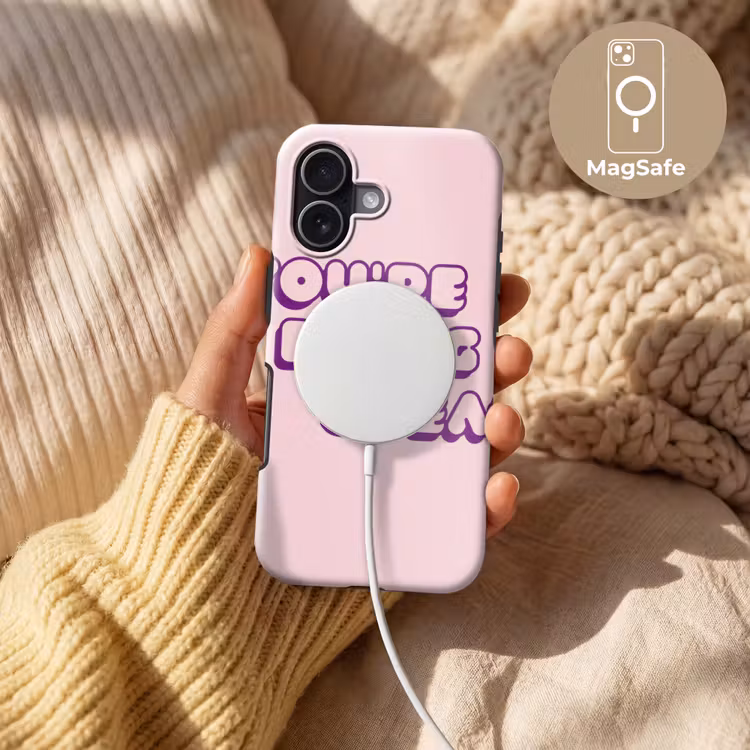 You're doing great - Roze - Bubble letters Toughcase MagSafe Apple iPhone 17 klein -USP_MagsafeV