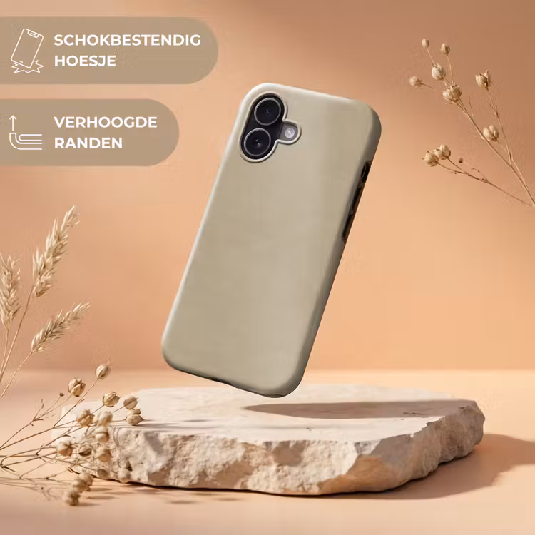 Zandkleur - Korrelige structuur - Beton Toughcase MagSafe Apple iPhone 17 klein 1017 -USP_RandenV_NL