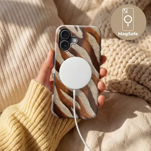 Zebra - Patroon - Bruin Toughcase MagSafe Apple iPhone 17 klein 1017 -USP_MagsafeV