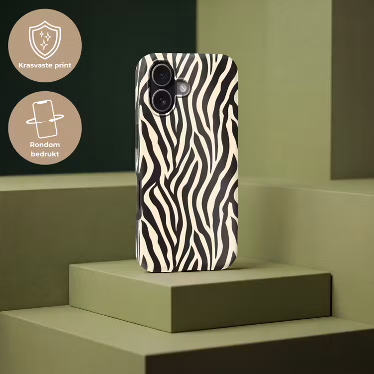 Zebra - Print - Klassiek - Zwart Toughcase MagSafe Apple iPhone 17 klein 1017 -USP_PrintM_NL