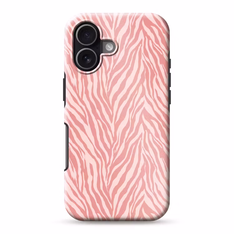 Zebra - Print - Roze Toughcase MagSafe Apple iPhone 17 klein 1017 -3d