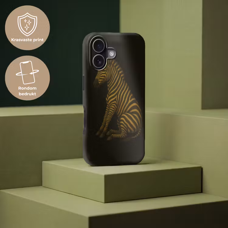 Zebra - Strepen - Goud Toughcase MagSafe Apple iPhone 17 klein -USP_PrintM_NL