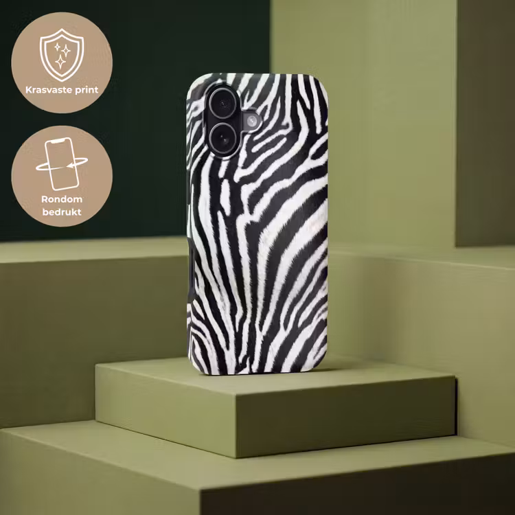 Zebra - Vacht - Klassiek - Zwart - Wit Toughcase MagSafe Apple iPhone 17 klein -USP_PrintM_NL