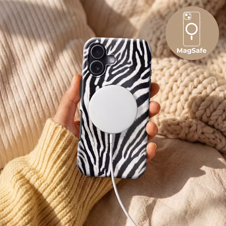 Zebra - Vacht - Klassiek - Zwart - Wit Toughcase MagSafe Apple iPhone 17 klein -USP_MagsafeV