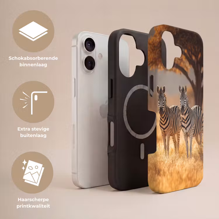 Zebra's - Savannelandschap - Gras Toughcase MagSafe Apple iPhone 17 klein -USP_Lagen_NL
