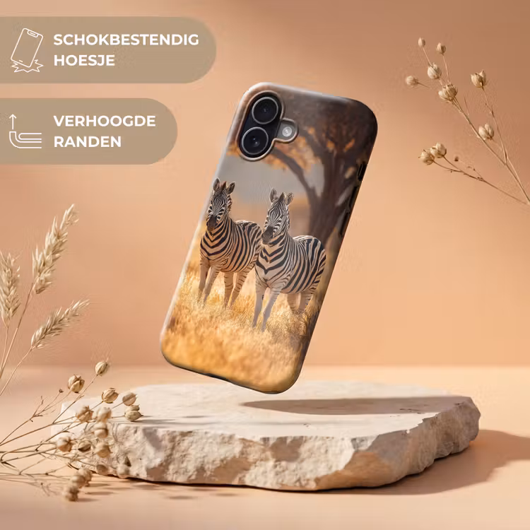 Zebra's - Savannelandschap - Gras Toughcase MagSafe Apple iPhone 17 klein -USP_RandenV_NL