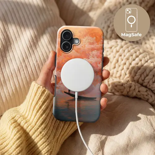 Zee - Boot - Wolken - Oranje Toughcase MagSafe Apple iPhone 17 klein -USP_MagsafeV