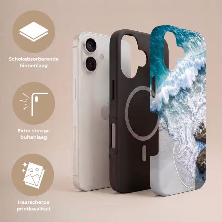 Zee - Golf - Strand - Natuur - Blauw Toughcase MagSafe Apple iPhone 17 klein -USP_Lagen_NL