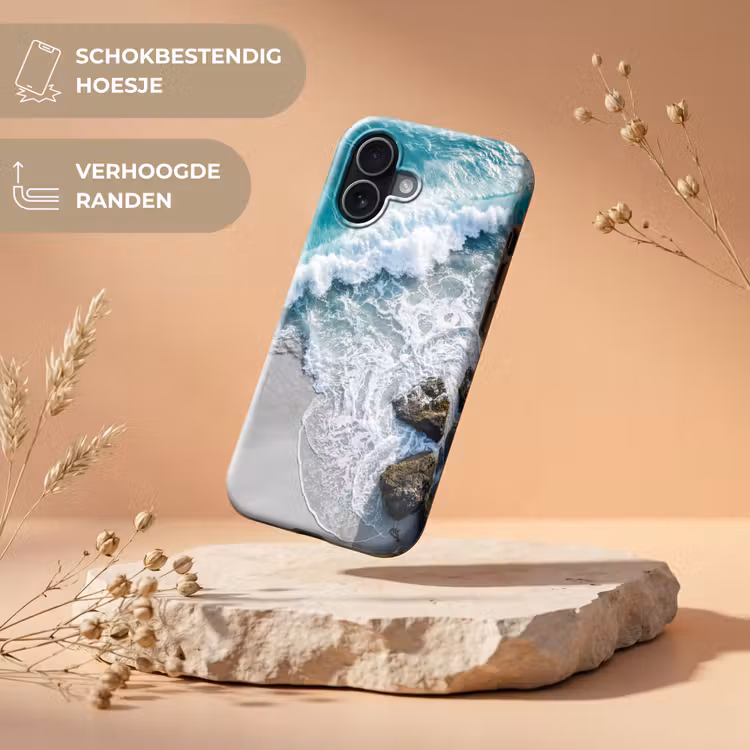 Zee - Golf - Strand - Natuur - Blauw Toughcase MagSafe Apple iPhone 17 klein -USP_RandenV_NL